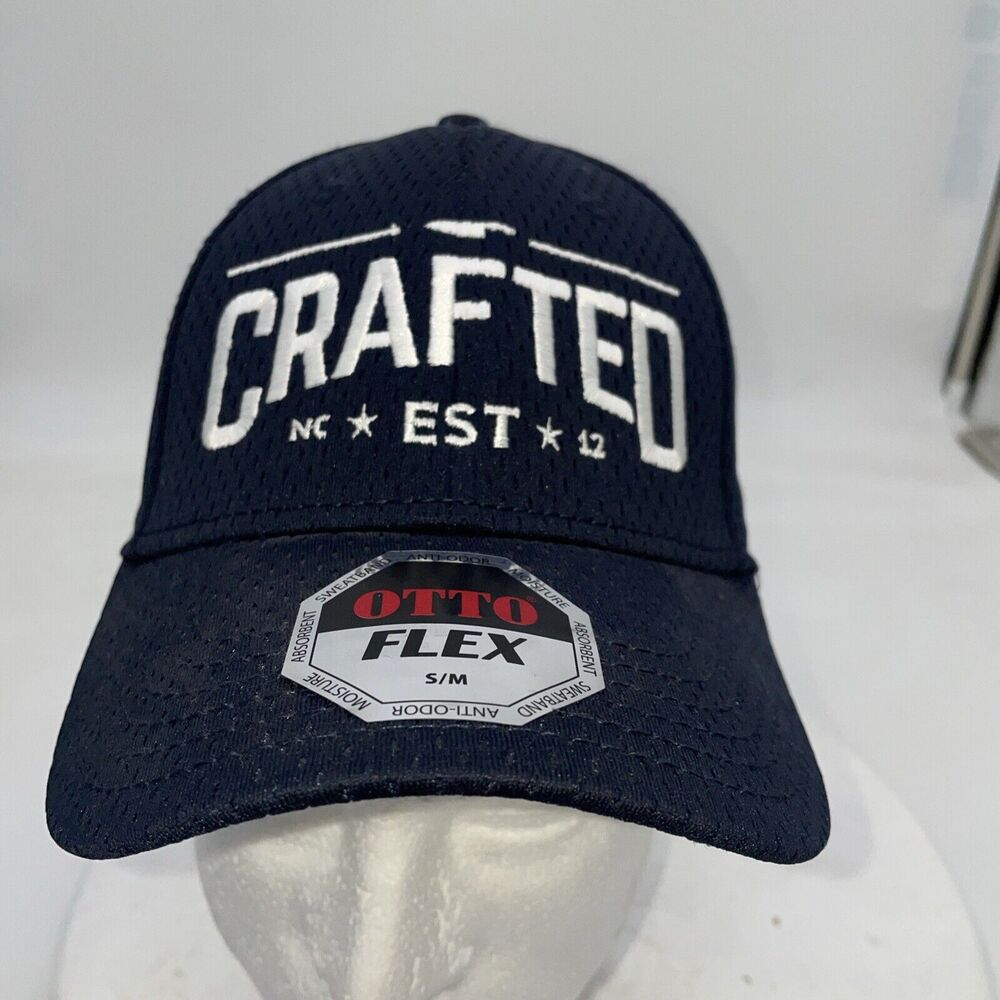 Otto Flex Crafted Hat Cap Trucker Fitted Black Small/Medium